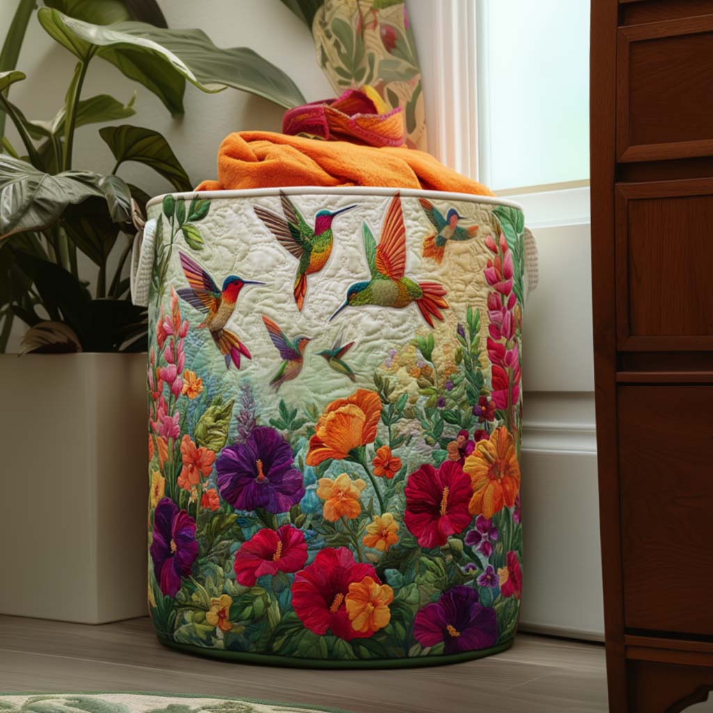 Birds & Flowers | Quilted Storage Basket