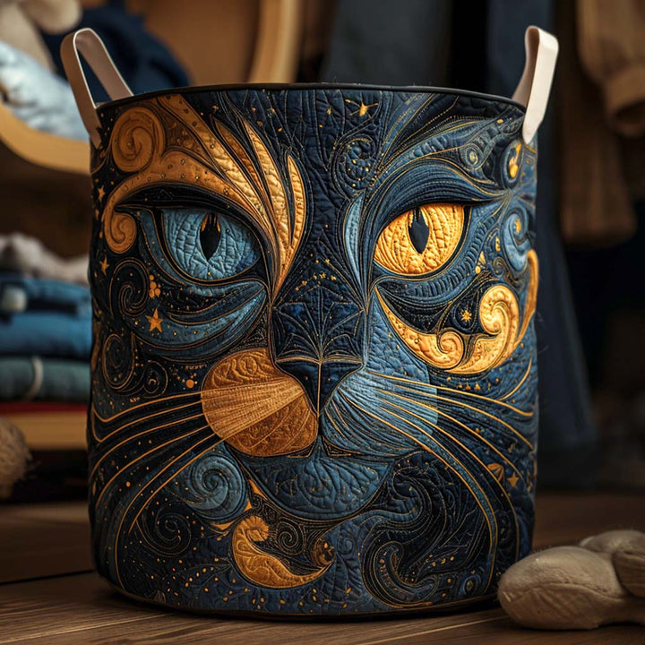 Mystique Cat | Quilted Storage Basket
