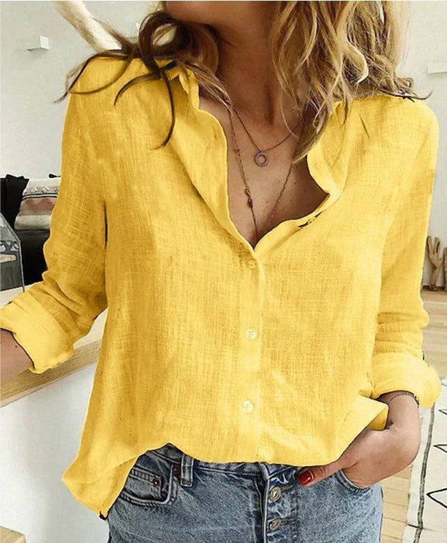 Aileen | Casual Linen Summer Blouse
