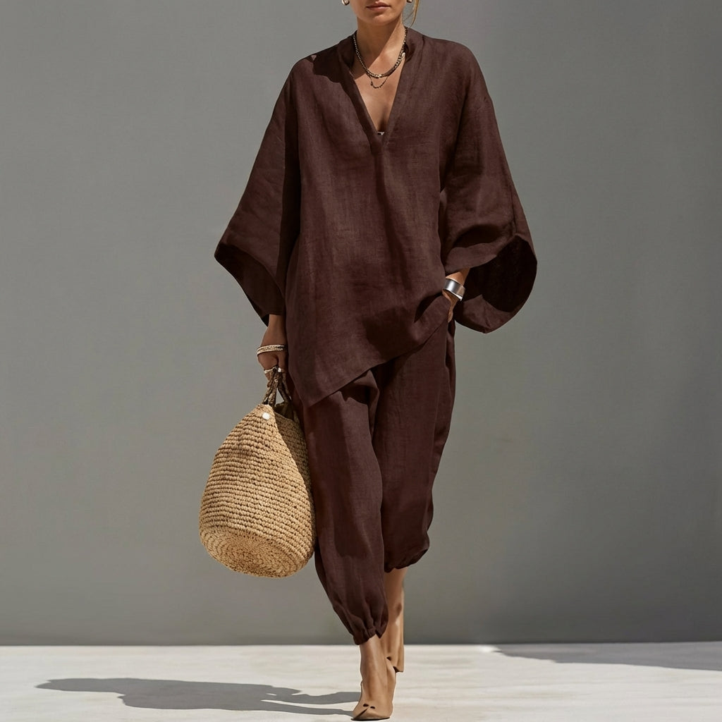 Rosalind | Casual Two-Piece Set with V-Neck for Women
