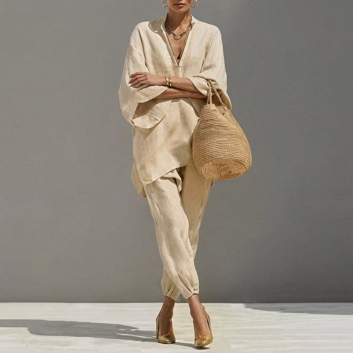 Rosalind | Casual Two-Piece Set with V-Neck for Women