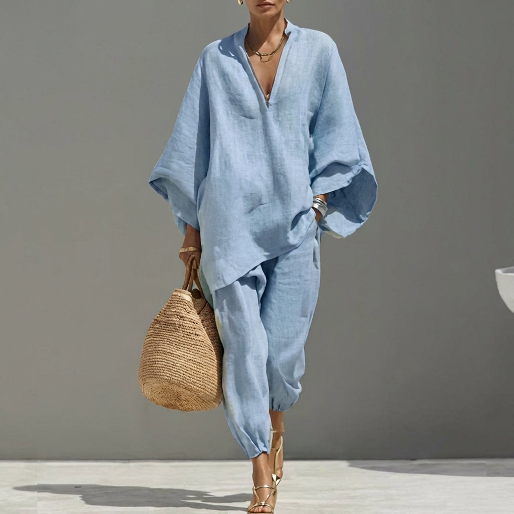 Rosalind | Casual Two-Piece Set with V-Neck for Women