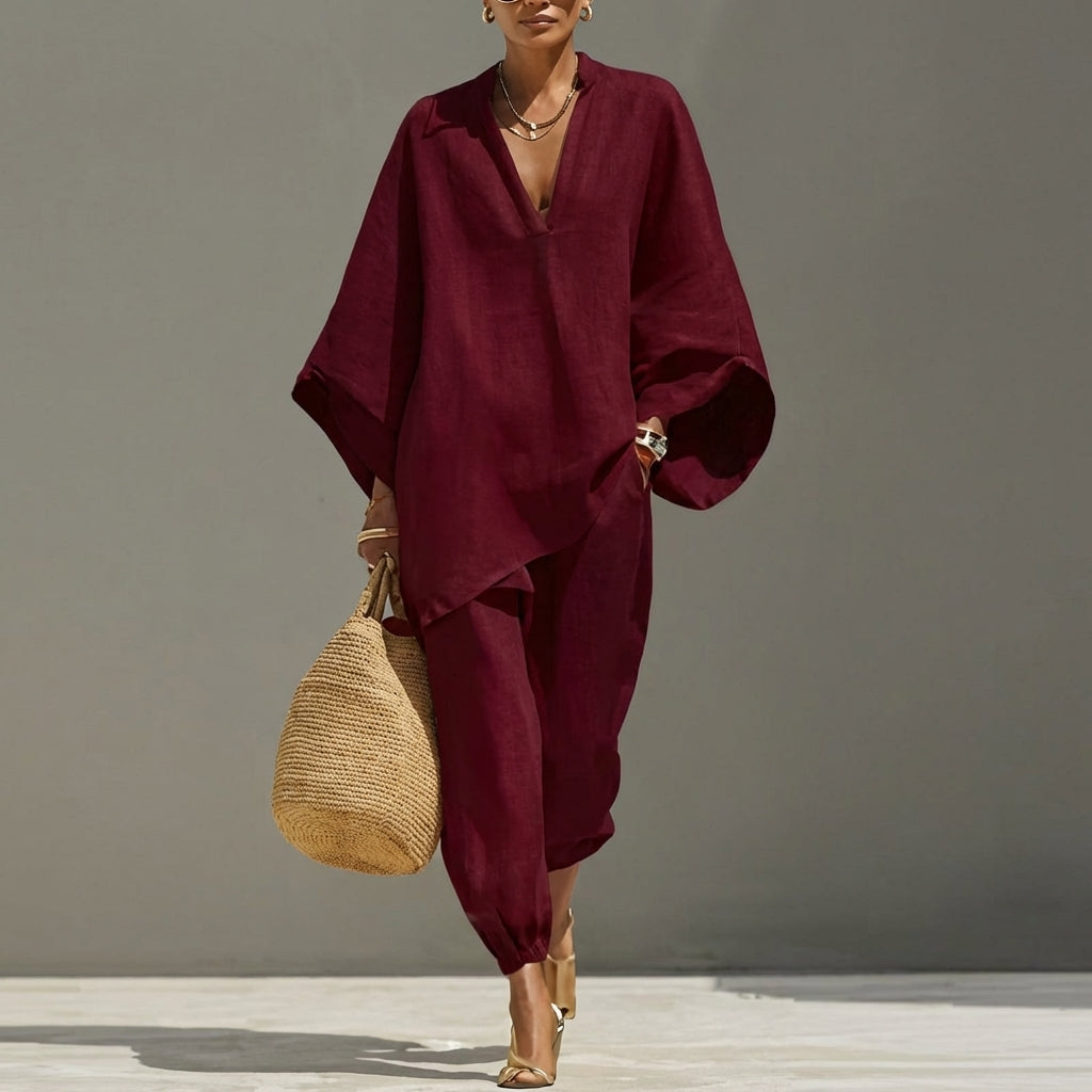 Rosalind | Casual Two-Piece Set with V-Neck for Women