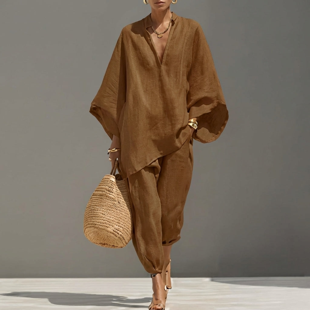 Rosalind | Casual Two-Piece Set with V-Neck for Women