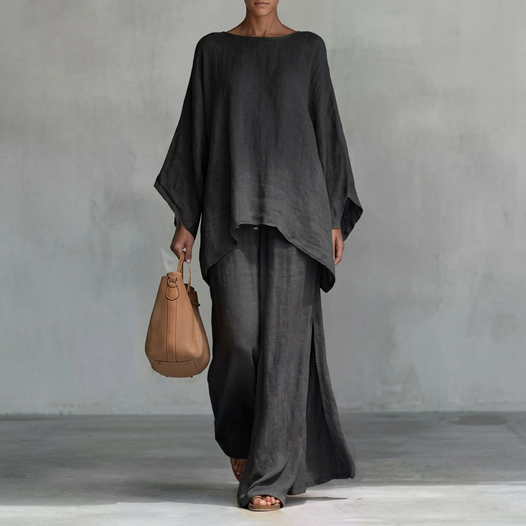 Mirabel | Two-Piece Set with Long Sleeves and Loose Pants