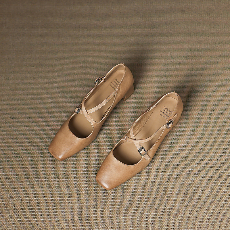 Giada | Leather Kitten Heels