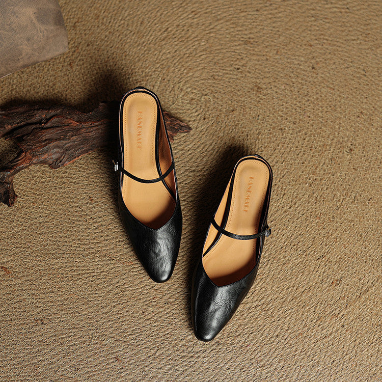 Kitty | Genuine Leather Mules
