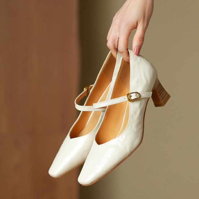 Apolline | Mary Jane Leather Pumps