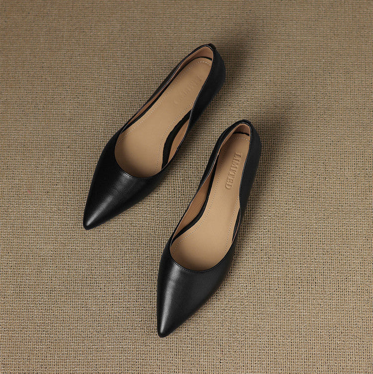 Rhea | Genuine Leather Flats