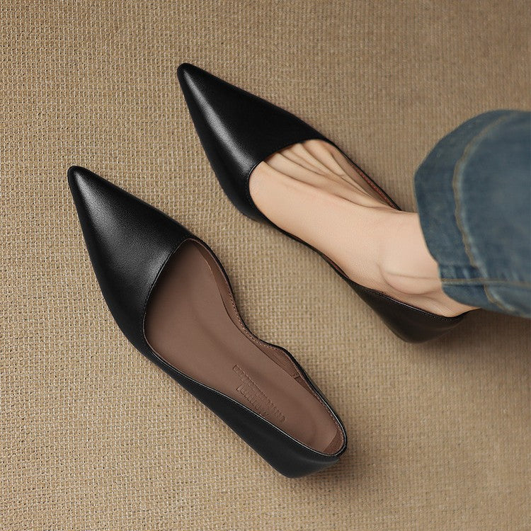 Oceane | Leather Kitten Heel Pumps