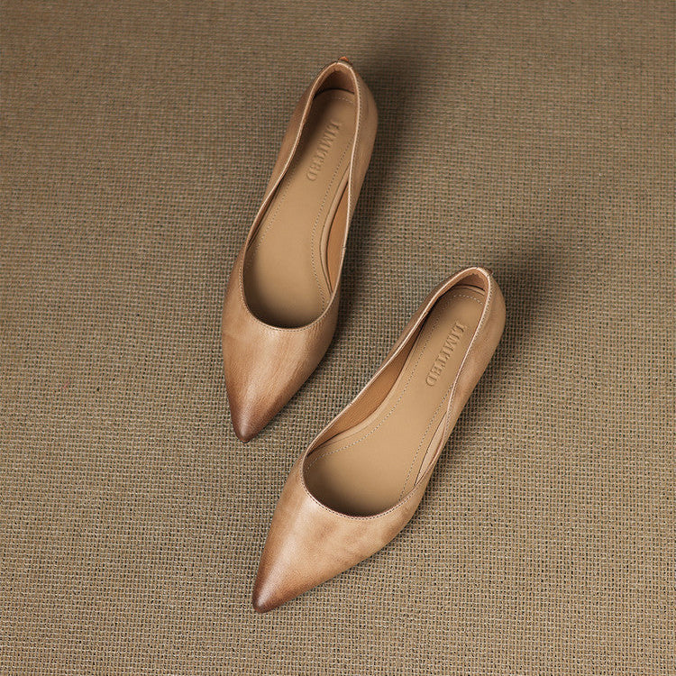 Rhea | Genuine Leather Flats