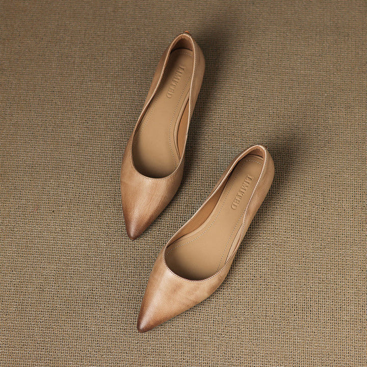 Rhea | Genuine Leather Flats