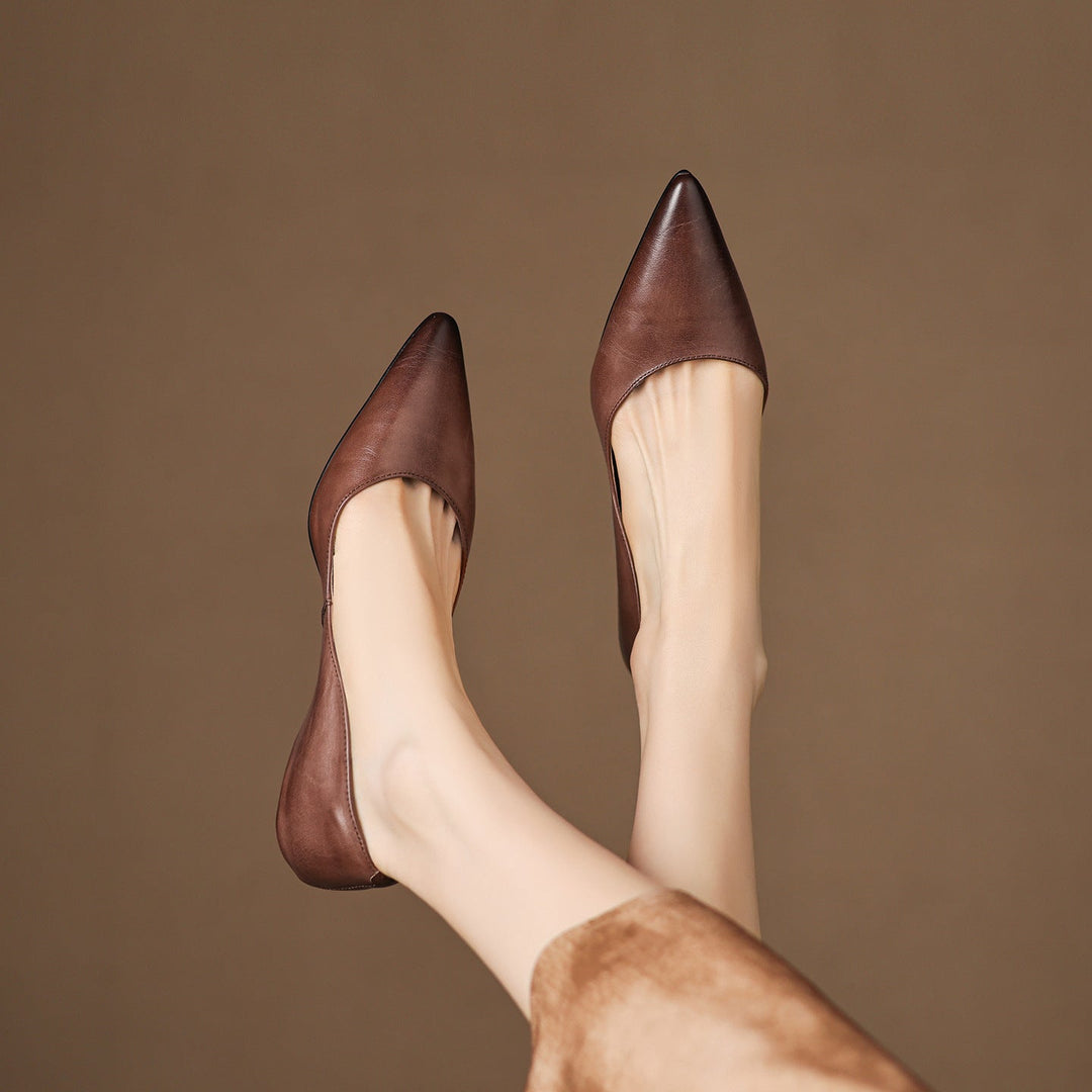 Rhea | Genuine Leather Flats