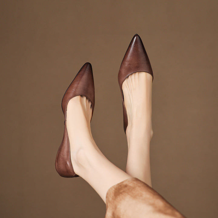 Rhea | Genuine Leather Flats