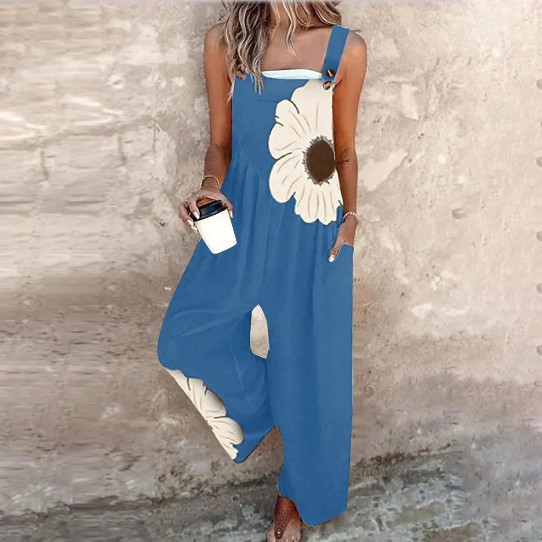 Comfortable Printed Overalls