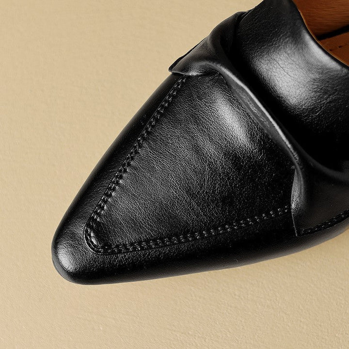 Isaure | Pointed Leather Mules
