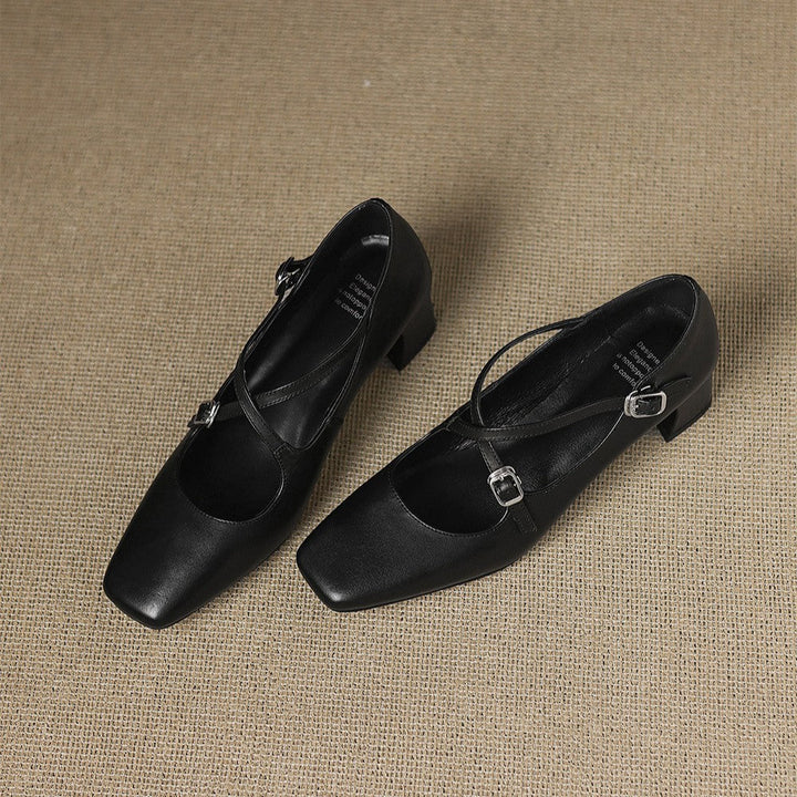 Giada | Leather Kitten Heels