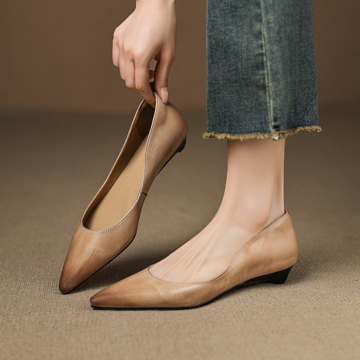 Rhea | Genuine Leather Flats