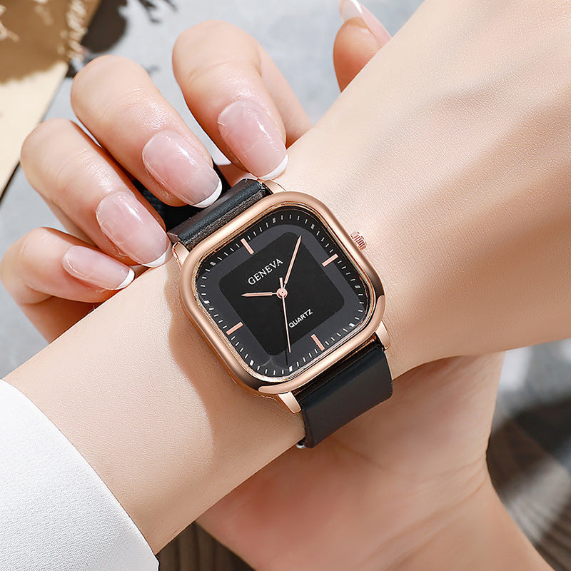 Luisa | Square Leather Strap Watch