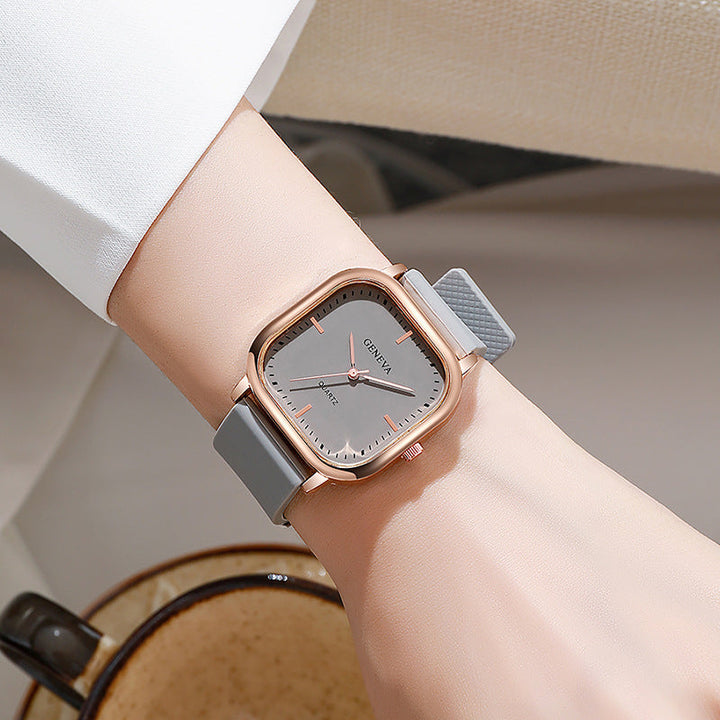 Luisa | Square Leather Strap Watch