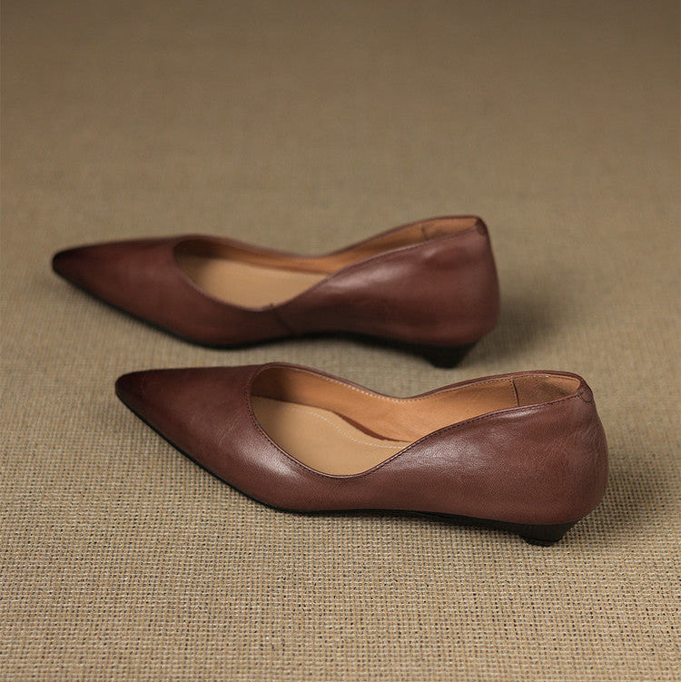 Rhea | Genuine Leather Flats