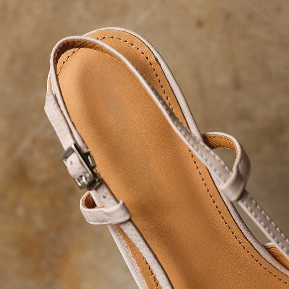 Felicity | Leather Slingback Heels