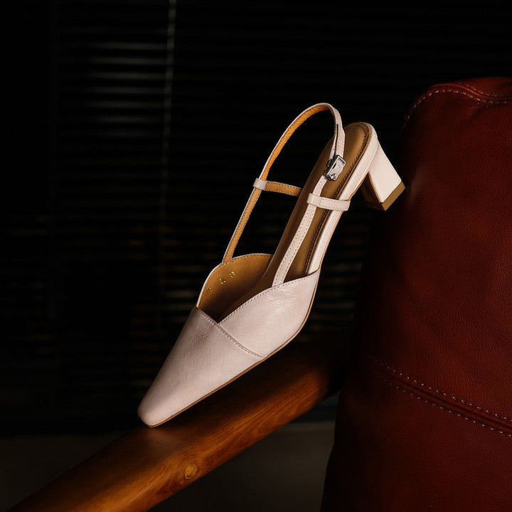 Felicity | Leather Slingback Heels