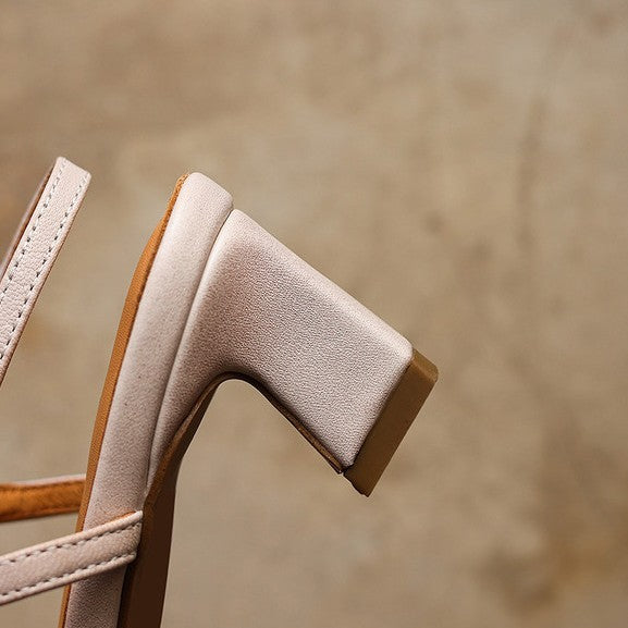 Felicity | Leather Slingback Heels