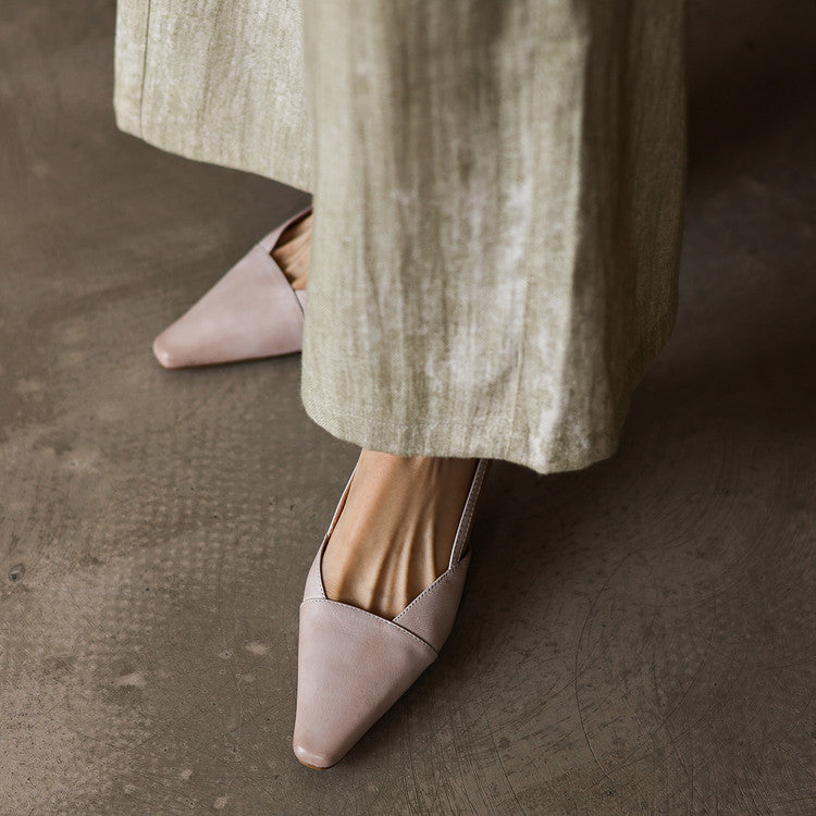 Felicity | Leather Slingback Heels