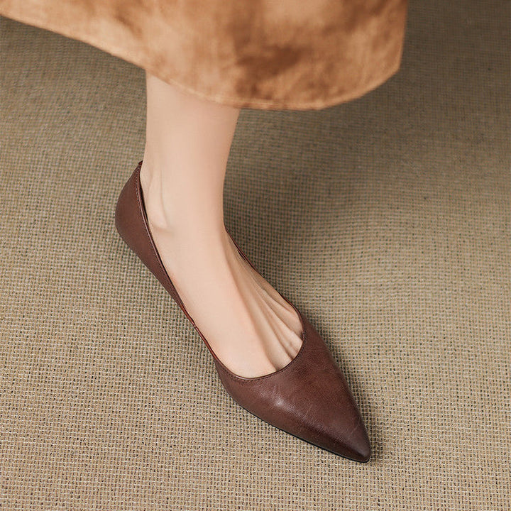 Rhea | Genuine Leather Flats