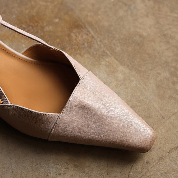 Felicity | Leather Slingback Heels