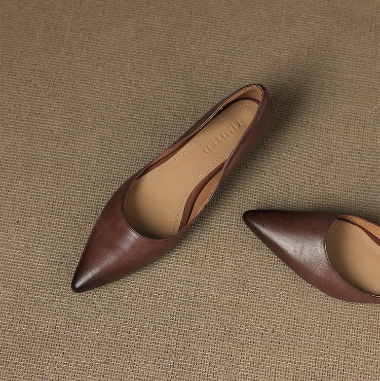Rhea | Genuine Leather Flats