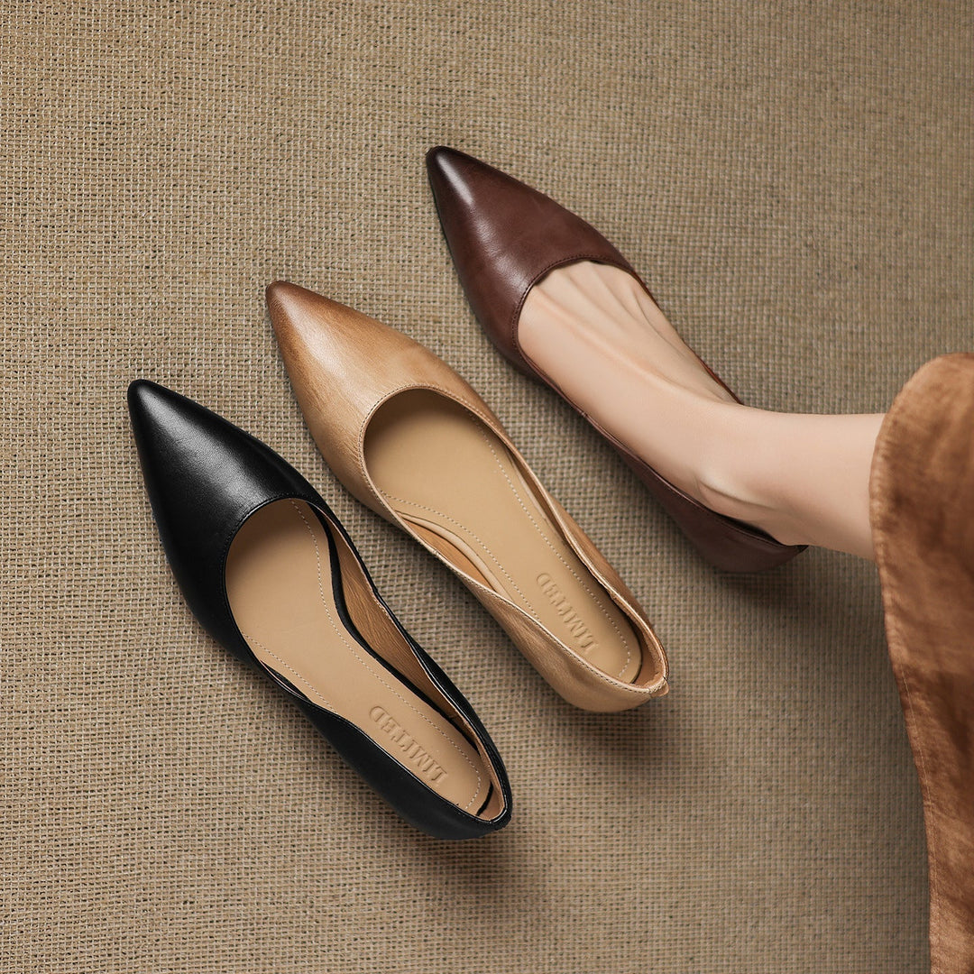 Rhea | Genuine Leather Flats