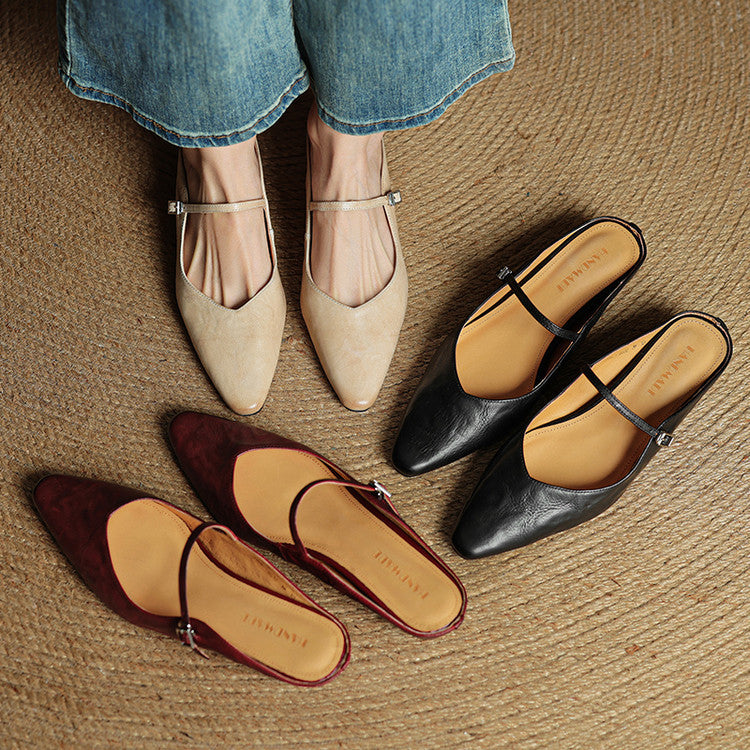 Kitty | Genuine Leather Mules