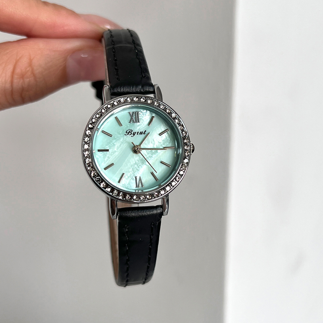 Kate | Pearl Dial Leather Watch