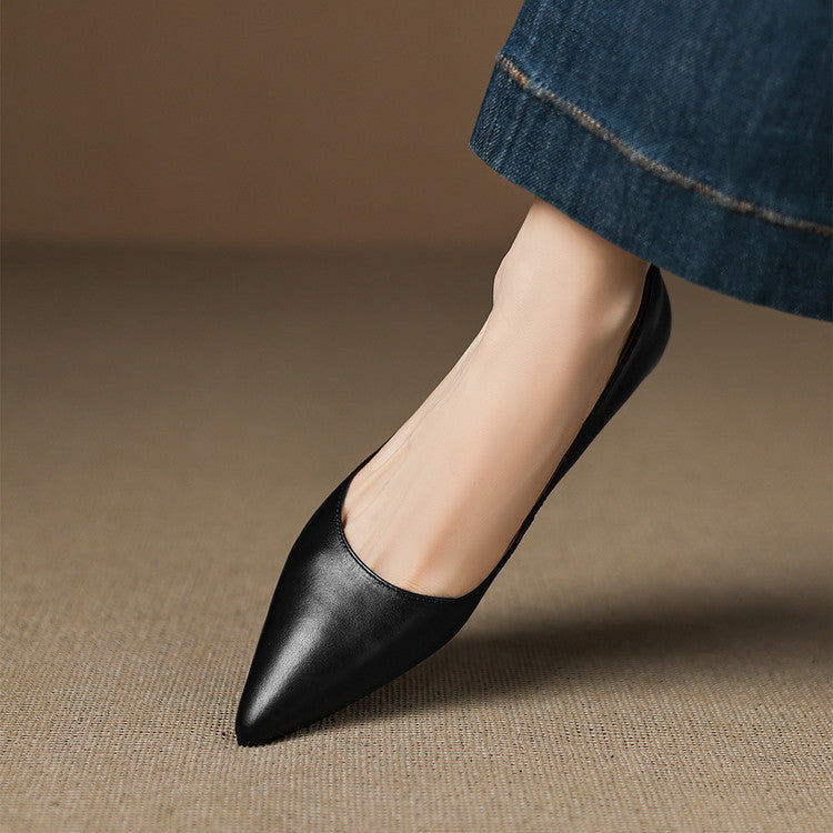 Rhea | Genuine Leather Flats
