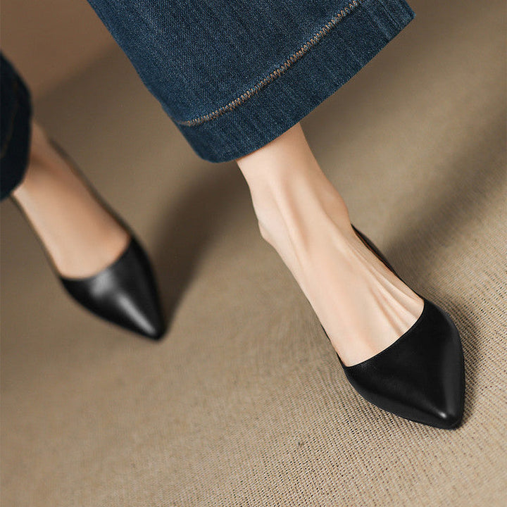 Rhea | Genuine Leather Flats