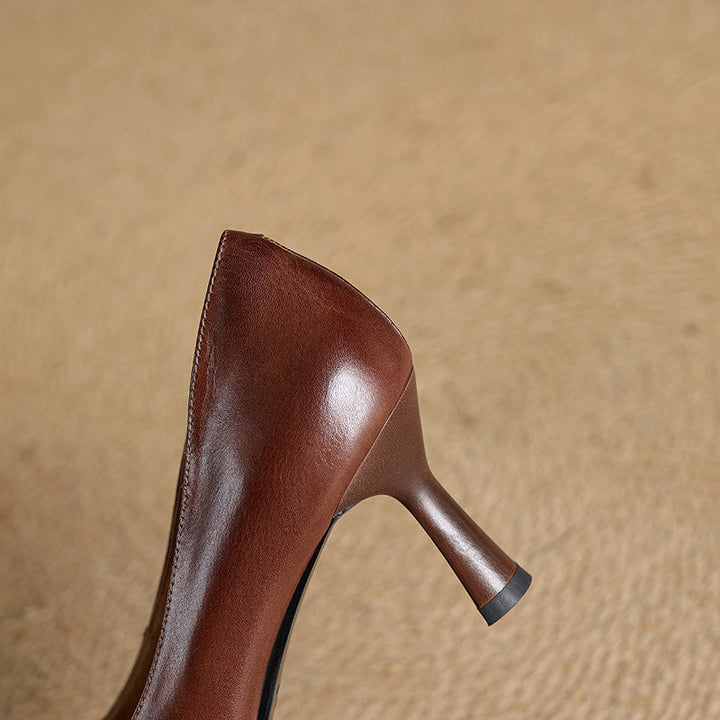 Joelle | Square Leather Pumps