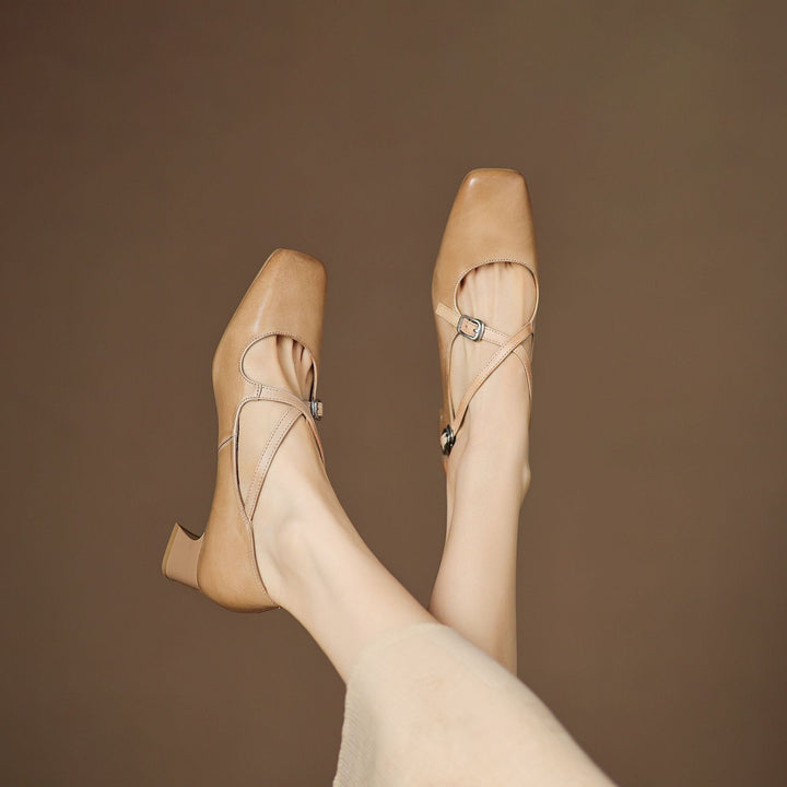 Giada | Leather Kitten Heels
