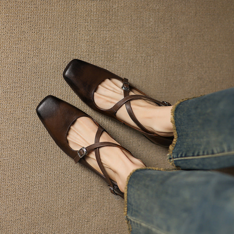 Giada | Leather Kitten Heels