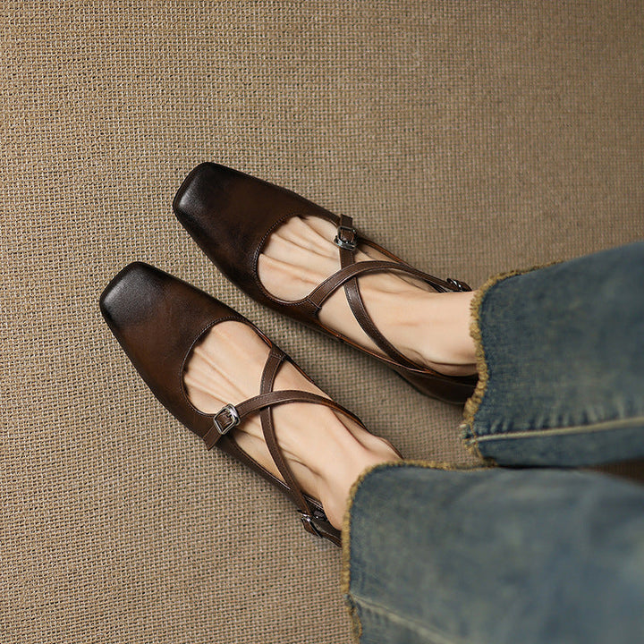 Giada | Leather Kitten Heels