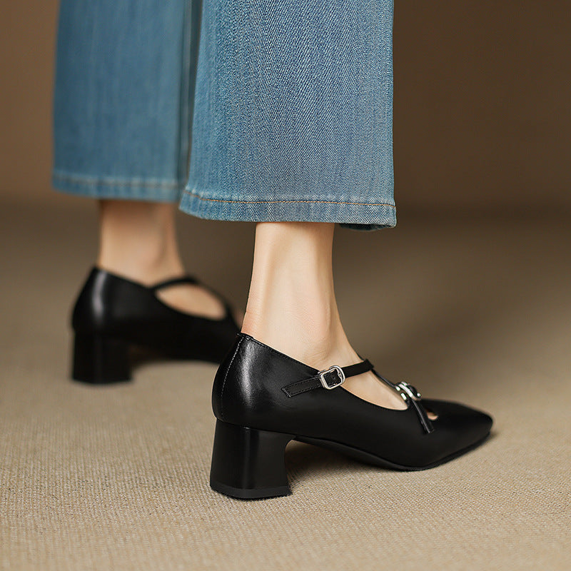 Giada | Leather Kitten Heels