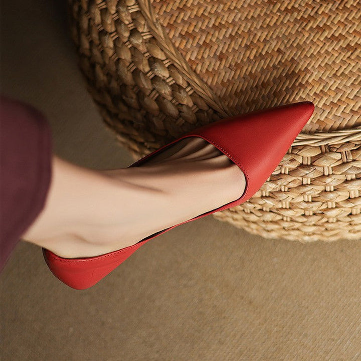 Oceane | Leather Kitten Heel Pumps