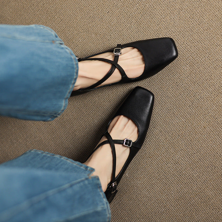 Giada | Leather Kitten Heels