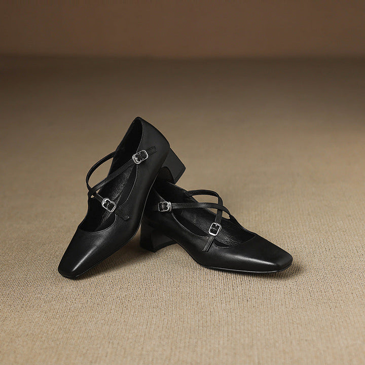 Giada | Leather Kitten Heels
