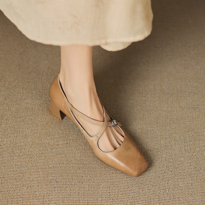 Giada | Leather Kitten Heels