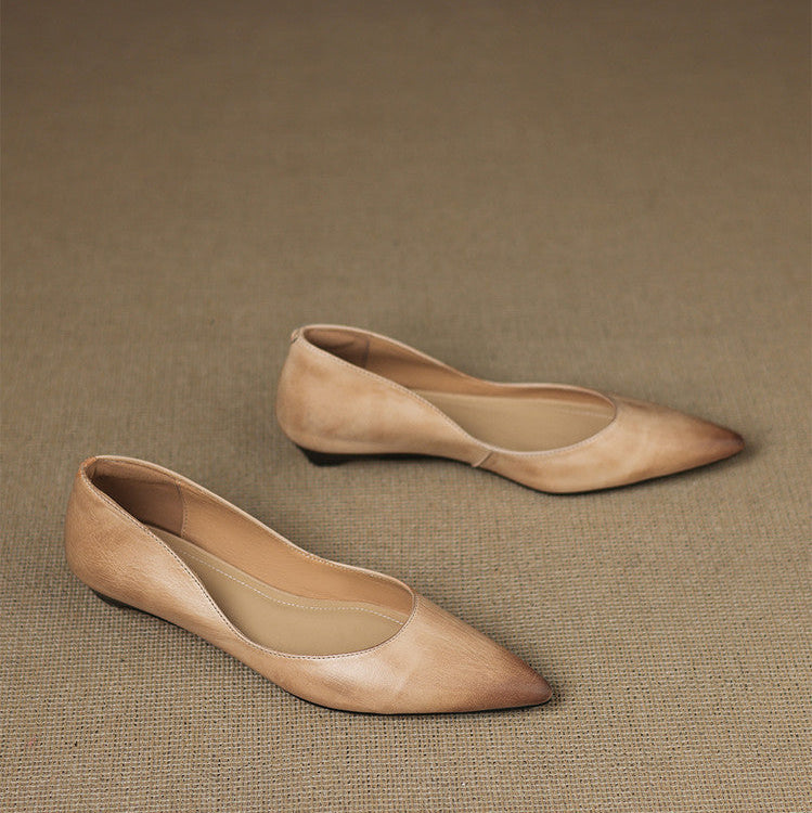 Rhea | Genuine Leather Flats