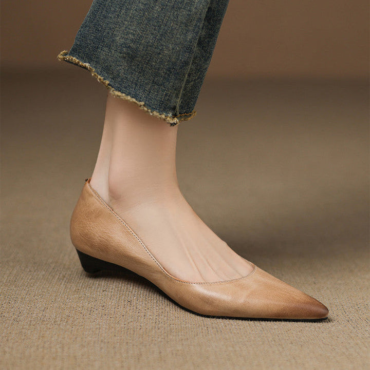 Rhea | Genuine Leather Flats