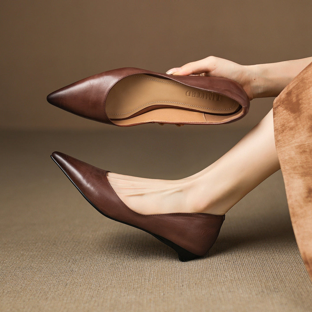 Rhea | Genuine Leather Flats