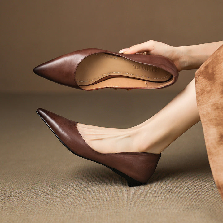 Rhea | Genuine Leather Flats